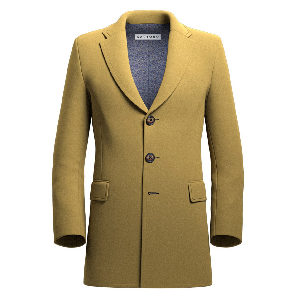 Mustard Wool Coat - SARTORO