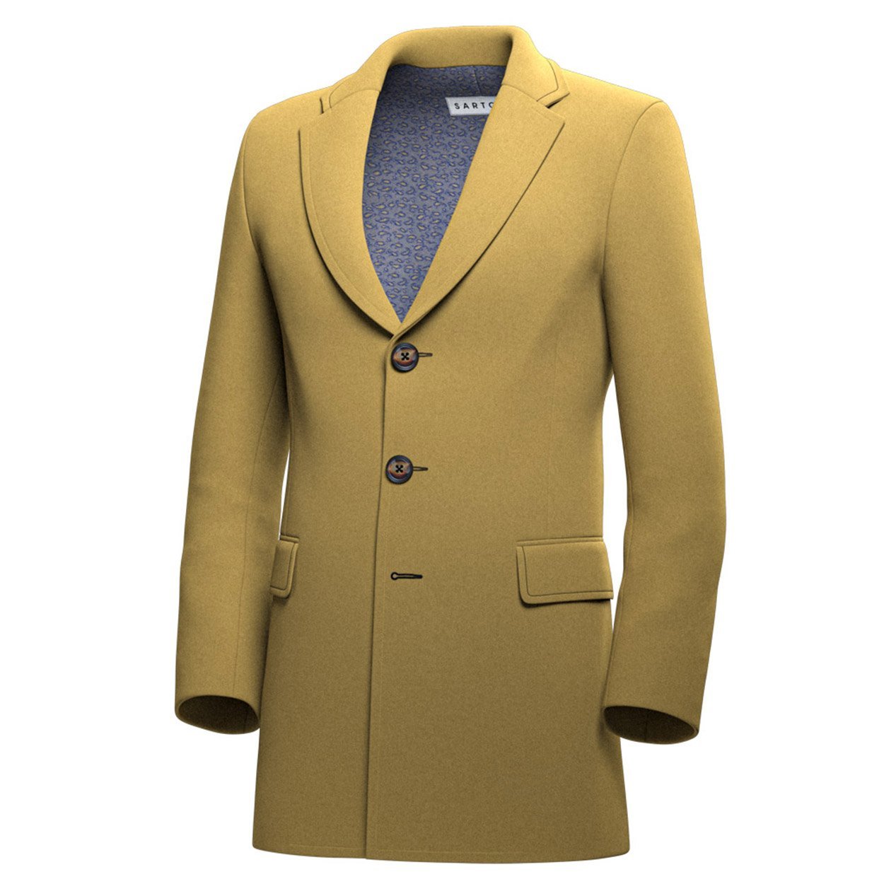 Mustard Wool Coat - SARTORO