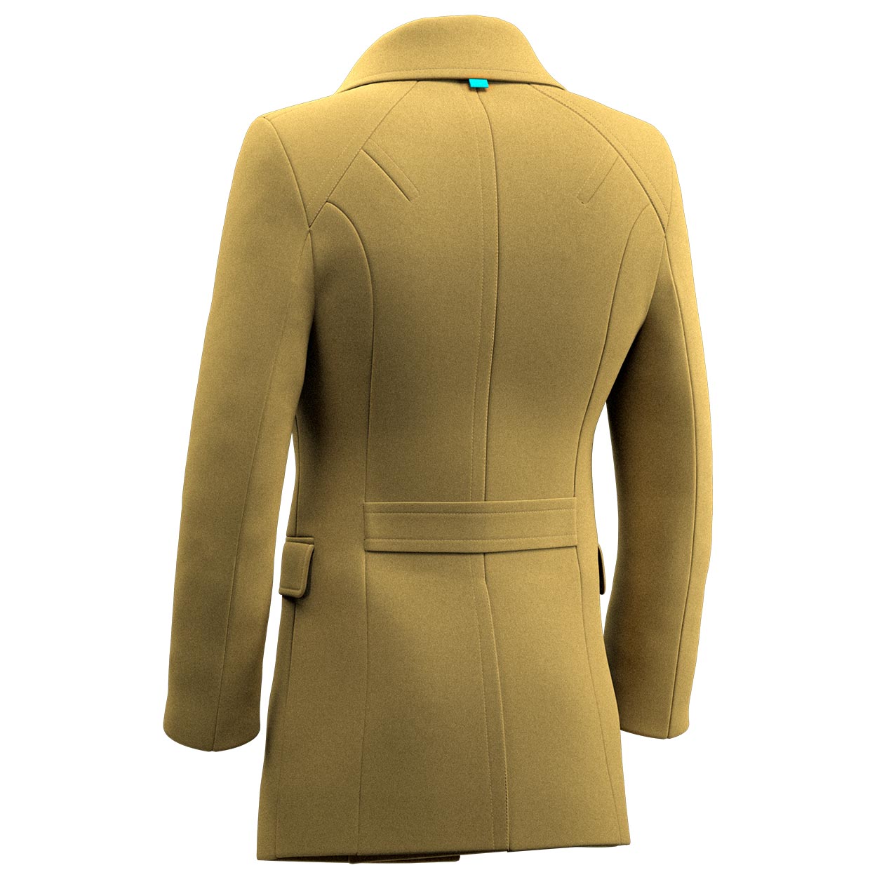 Mustard Wool Peacoat - SARTORO
