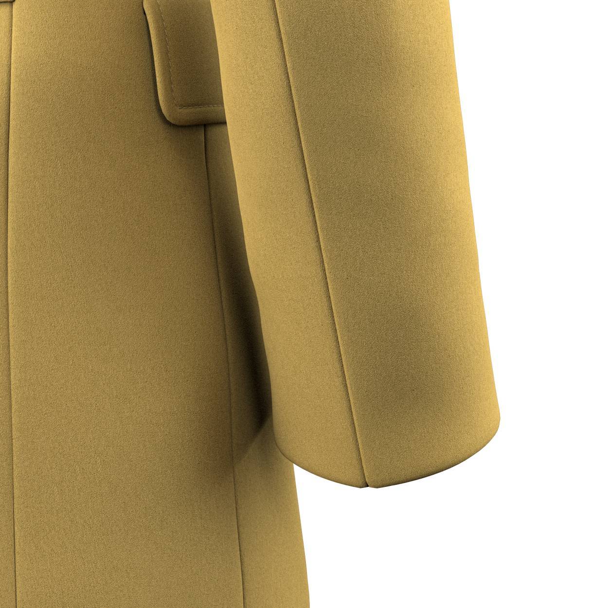 Mustard Wool Peacoat - SARTORO