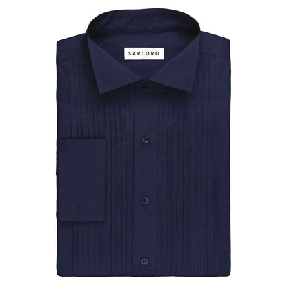 Navy Tuxedo Shirt - SARTORO