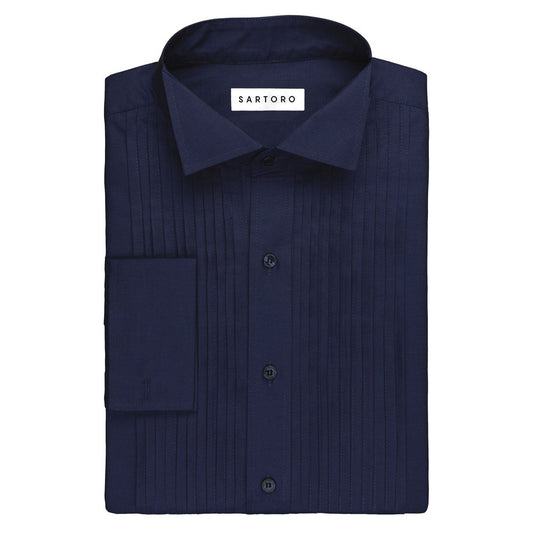 Navy Tuxedo Shirt - SARTORO