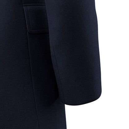 Navy Wool Coat - SARTORO