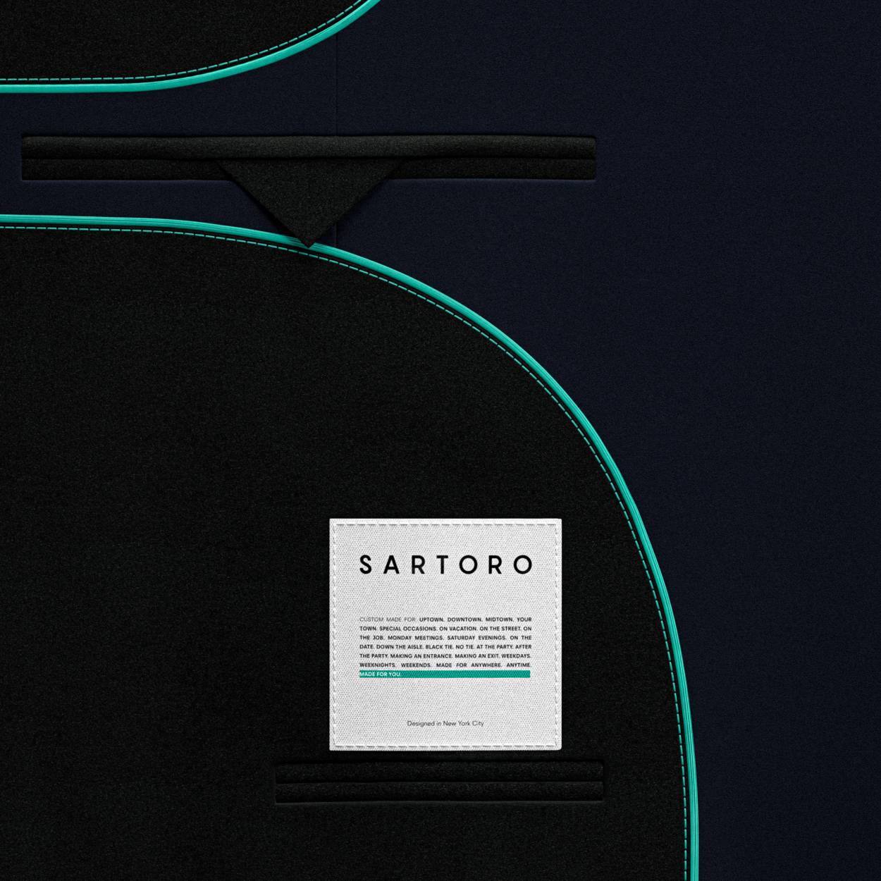 Navy Wool Peacoat - SARTORO