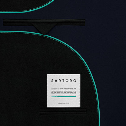 Navy Wool Peacoat - SARTORO