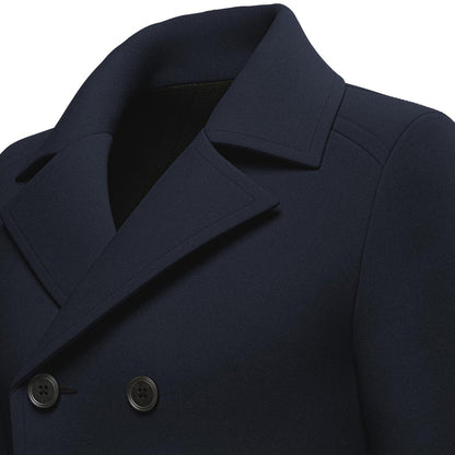 Navy Wool Peacoat - SARTORO