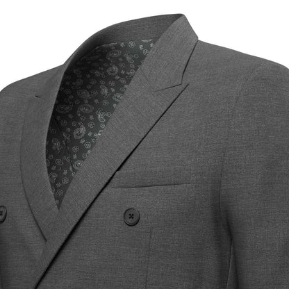 Penn Grey Charcoal Crosshatch Suit - SARTORO