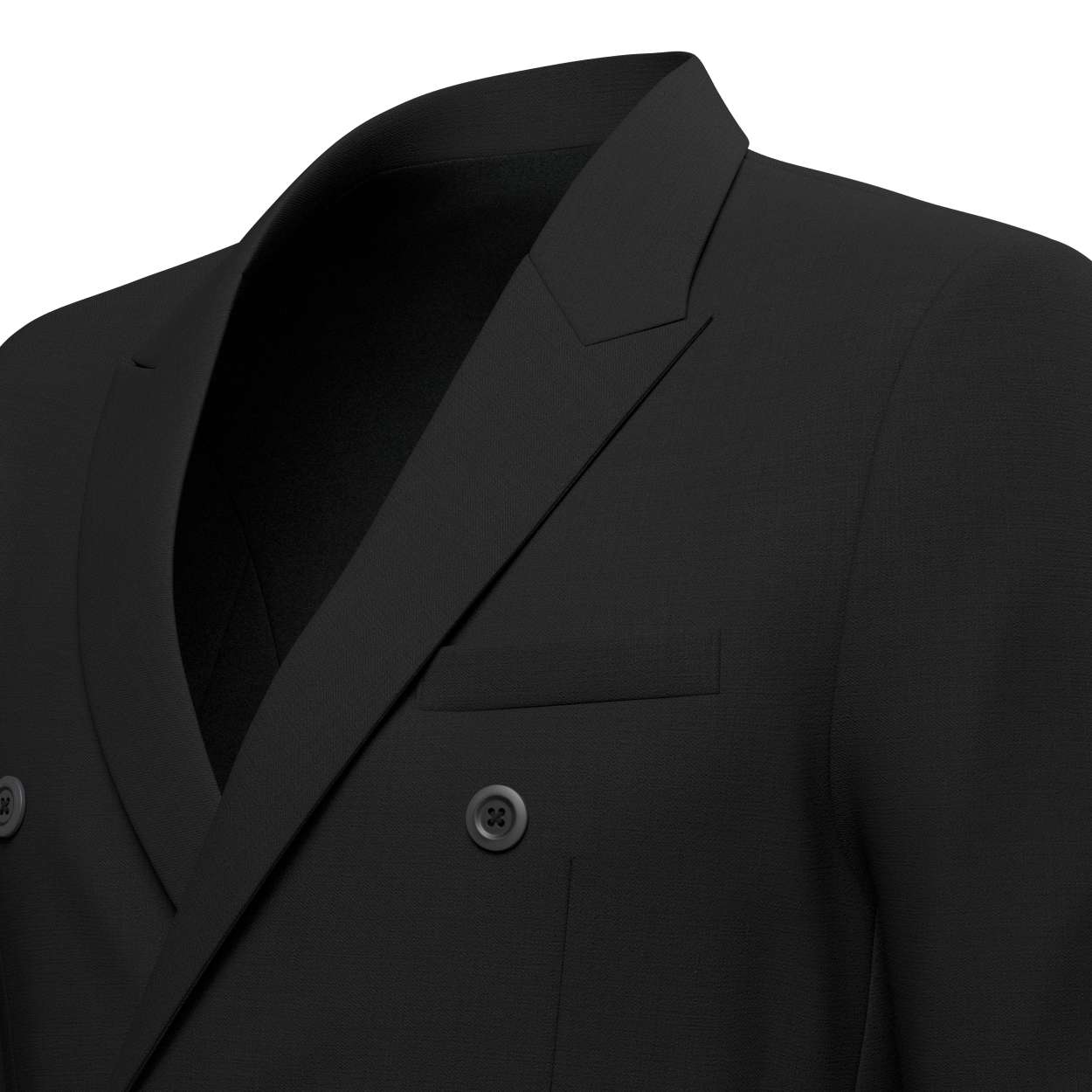 Penn Jet Black Twill Suit - SARTORO