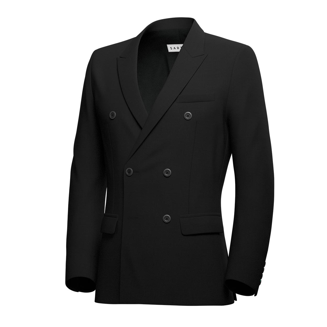 Penn Jet Black Twill Suit - SARTORO