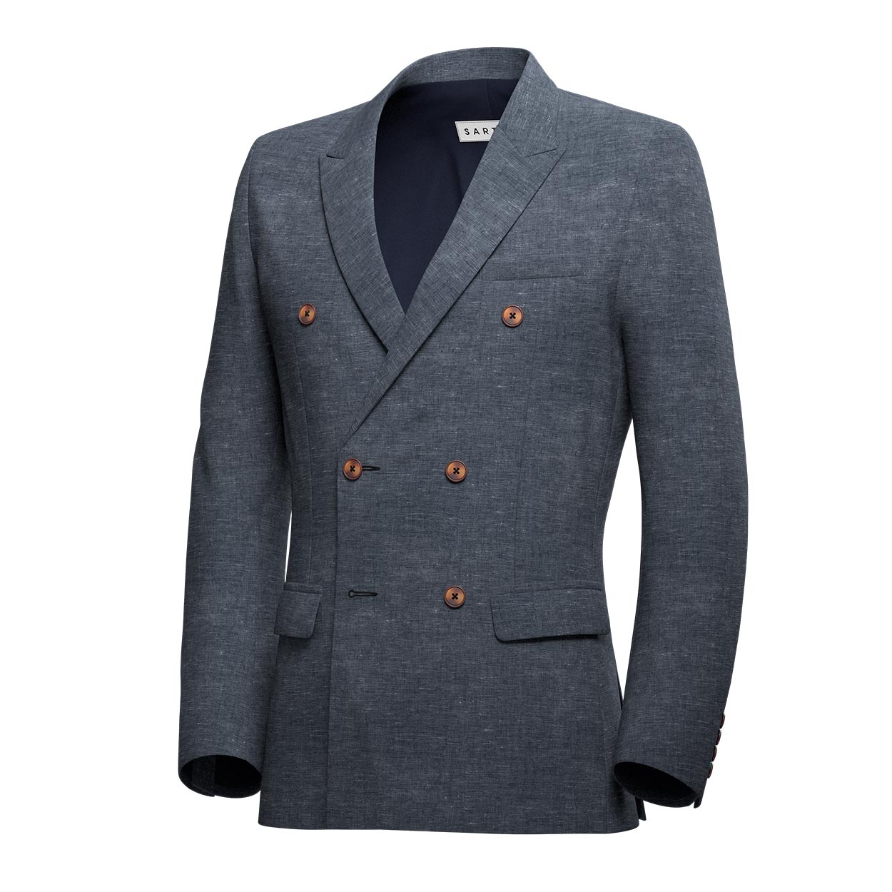 Penn Stone Blue Linen Jacket - SARTORO