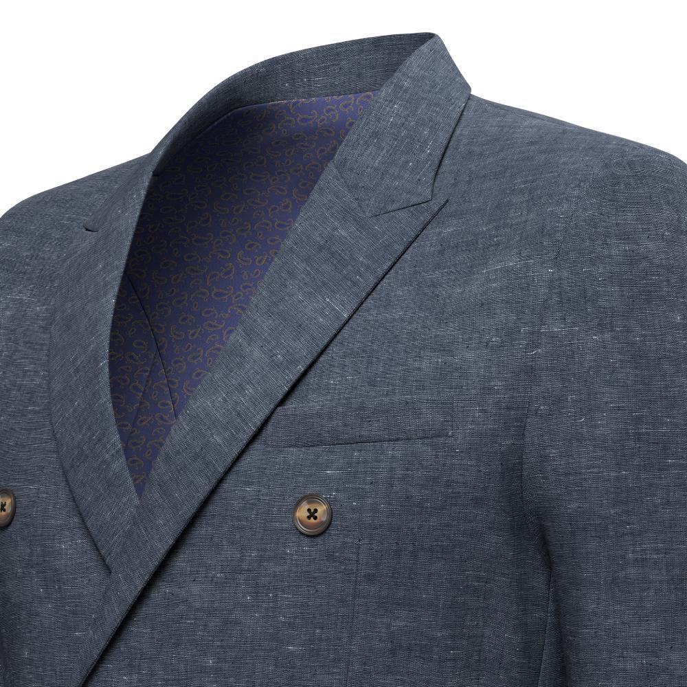 Penn Stone Blue Linen Jacket - SARTORO