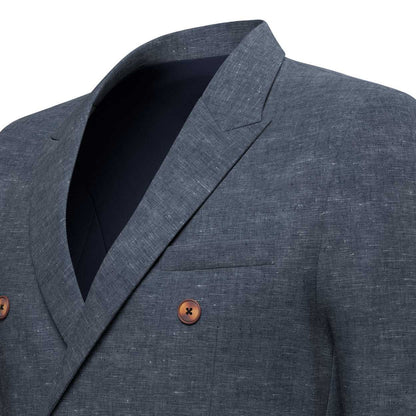 Penn Stone Blue Linen Suit - SARTORO