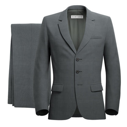 Prince Charcoal Prince of Wales Suit - SARTORO