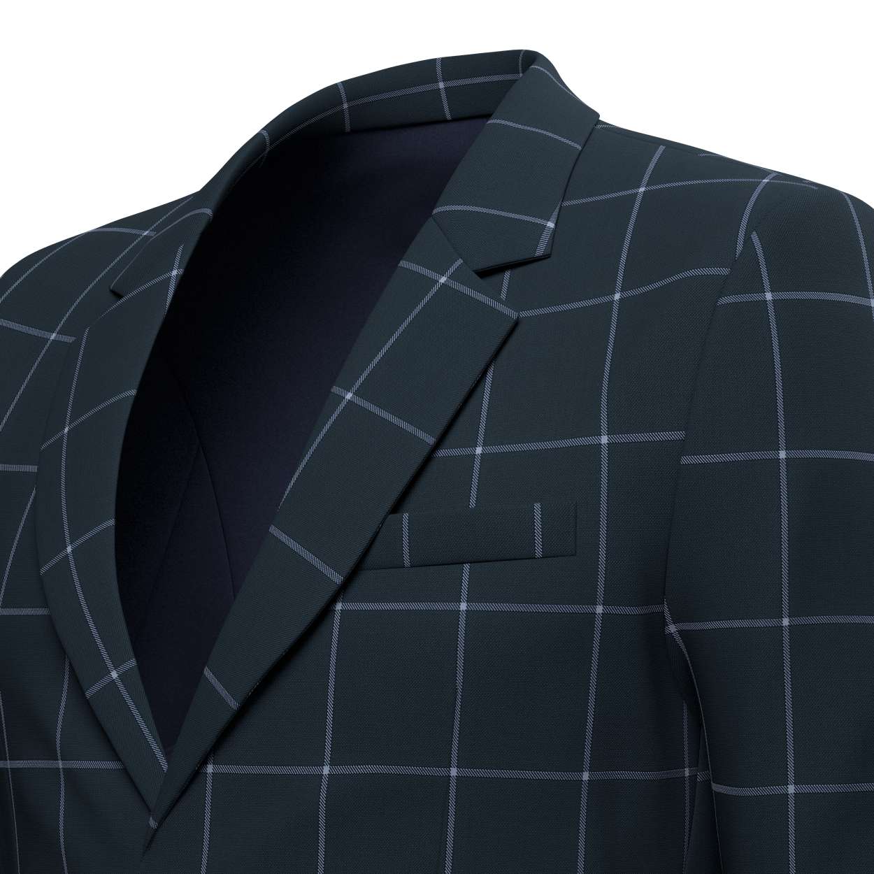 Prince Deep Navy Windowpane Jacket - SARTORO