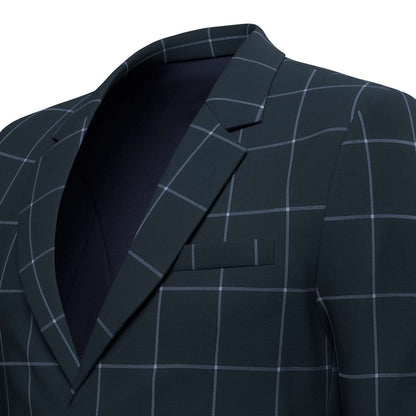 Prince Deep Navy Windowpane Jacket - SARTORO