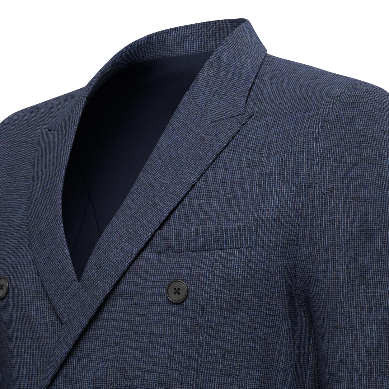 Waverly Blue Houndstooth Linen Jacket - SARTORO